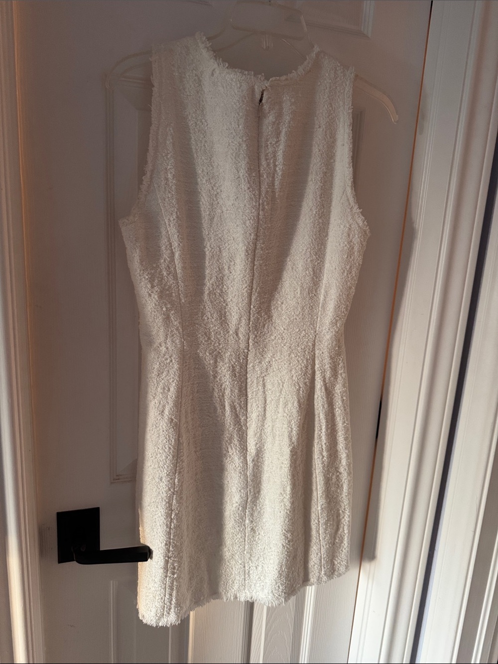 Rebecca Taylor timeless White Sleeveless tweed coastal quiet luxury dress - Picture 6 of 6